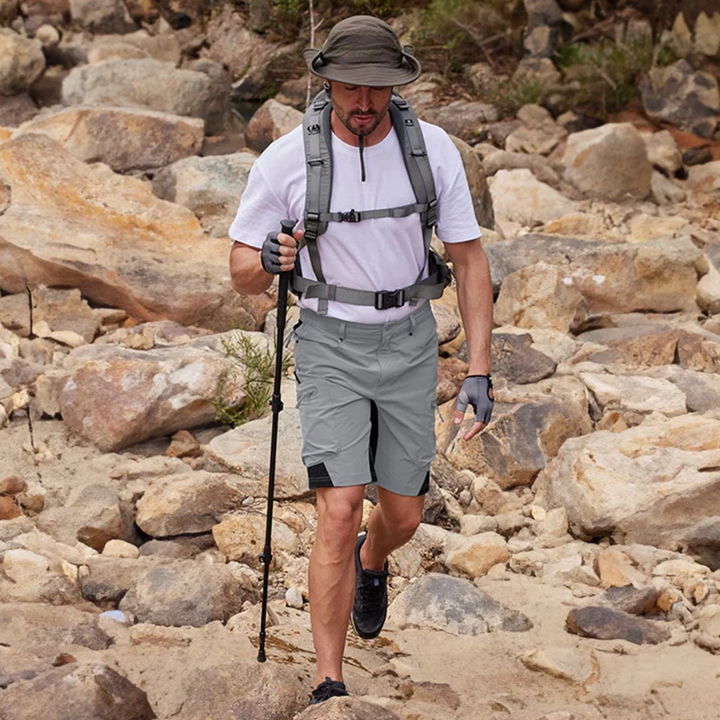 Men's Quick-Dry Workout Shorts With Reinforced Pockets, Breathable Gym Training Running Shorts For Men