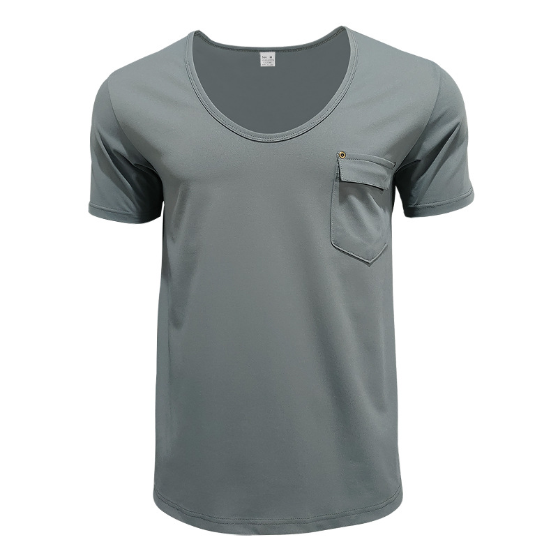 Performance V-Neck Utility Pocket Tee Men's Casual Shirt (Ready Streetwear Essential)