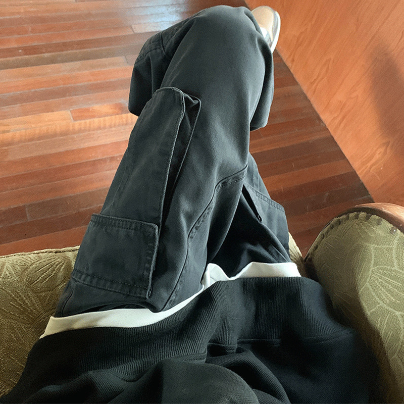 Men's Relaxed-Fit Casual Cargo Pants, Classic Workwear Tactical Pants with Multiple Pockets, Men's Everyday Essential Cargo Pants