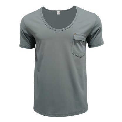 Performance V-Neck Utility Pocket Tee Men's Casual Shirt (Ready Streetwear Essential)