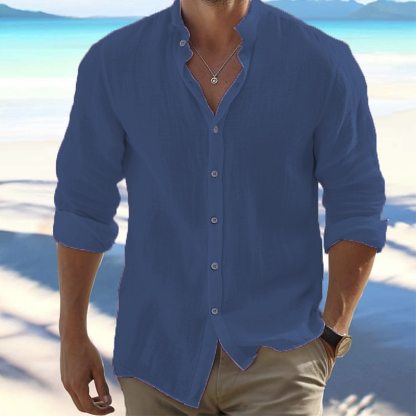 Men's Summer Pure Color Breathable Shirt