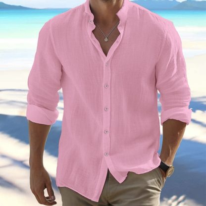 Men's Summer Pure Color Breathable Shirt