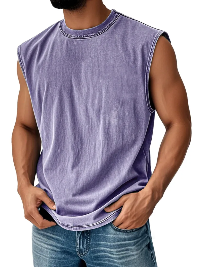 FINAL SALE⚡10 Packs for $34.99⚡ - Men's Retro Round Neck Casual Solid 