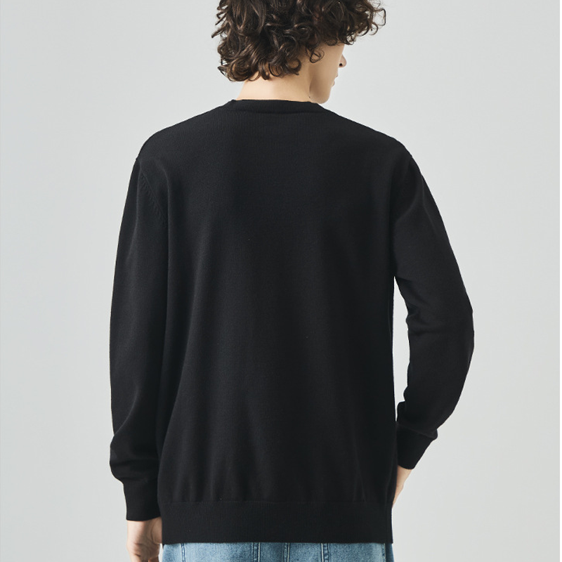 Men's Old Money Style Henley Knit Shirt, Casual Fall Pullover, Machine Washable Pullover