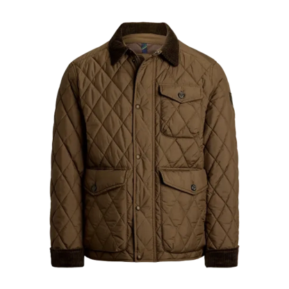 Men's Quilted Workwear Jacket, Classic Old Money Style Winter Coat