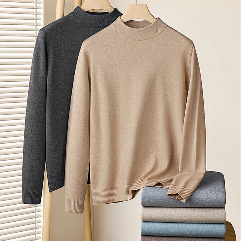 Men's Fall And Winter Performance Thermal Turtleneck Knit Sweater, Anti-Pilling Winter Pullover