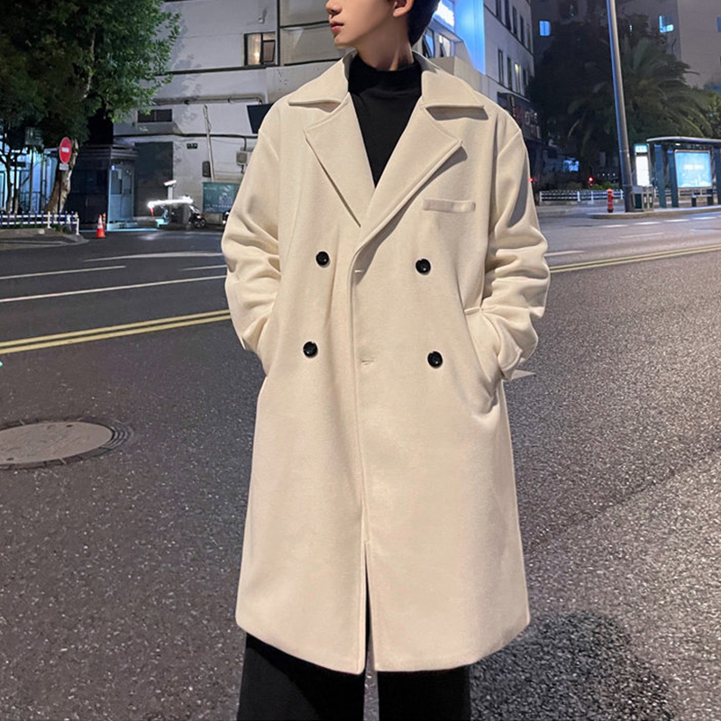 Men's Heavyweight Winter Trench Overcoat, Winter Dress Overcoat, Elegant Winter Long Coat