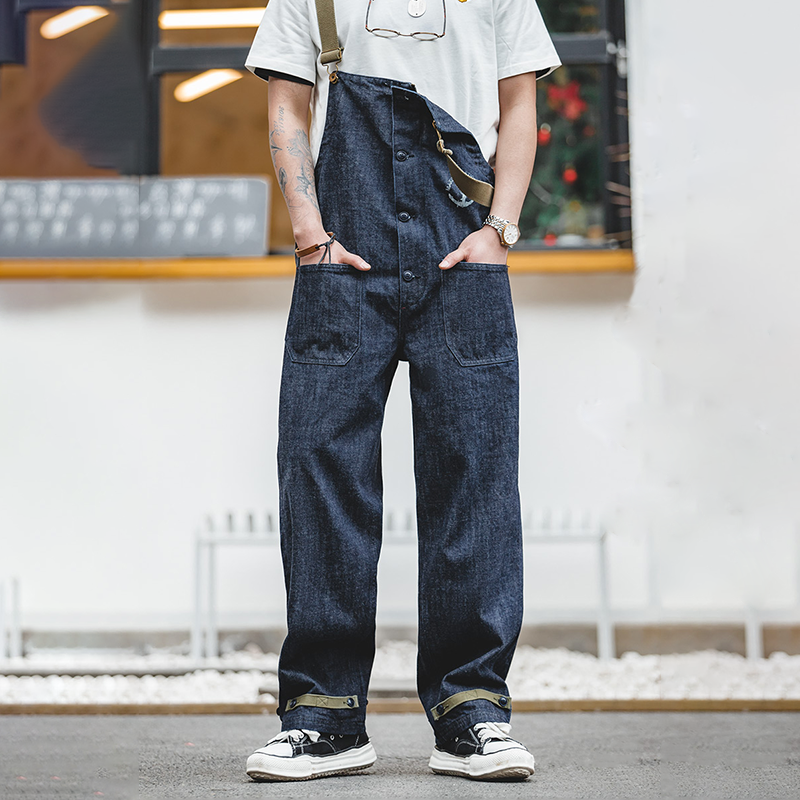 Men's Vintage American Workwear Denim Overalls