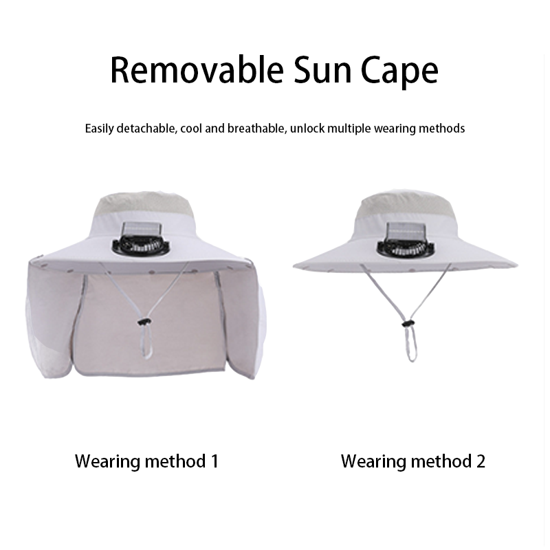 【24-Hour Shipping Out】Solar Powered Cooling Fan Hat For Men