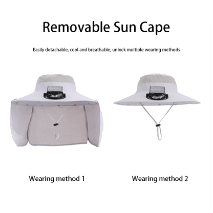 【24-Hour Shipping Out】Solar Powered Cooling Fan Hat For Men
