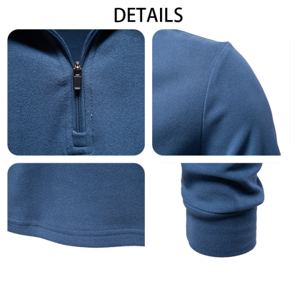 2025 New Autumn and Winter Turtleneck Pullover, Men's Slim Fit Warm Half-Zip Sweatshirt, Autumn and Winter Warm Long-Sleeved Bottoming Shirt