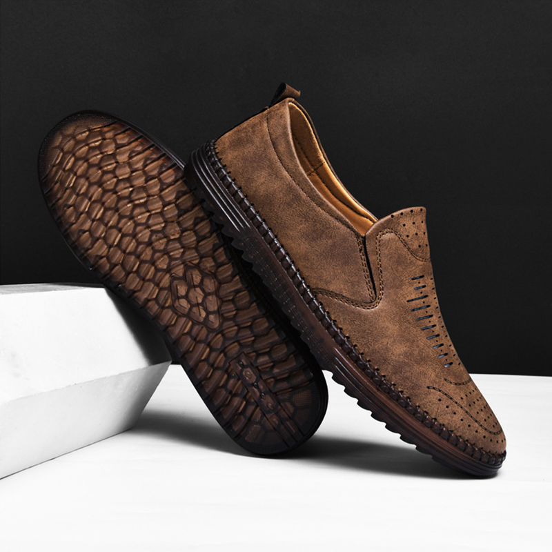 Men's Breathable Casual Derby Shoes, Lightweight Comfort, For Office & Daily Wear