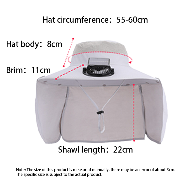 【24-Hour Shipping Out】Solar Powered Cooling Fan Hat For Men