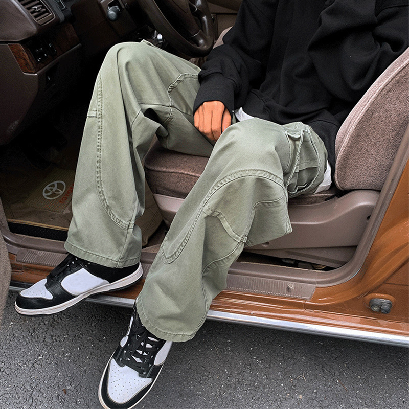 Men's Relaxed-Fit Casual Cargo Pants, Classic Workwear Tactical Pants with Multiple Pockets, Men's Everyday Essential Cargo Pants