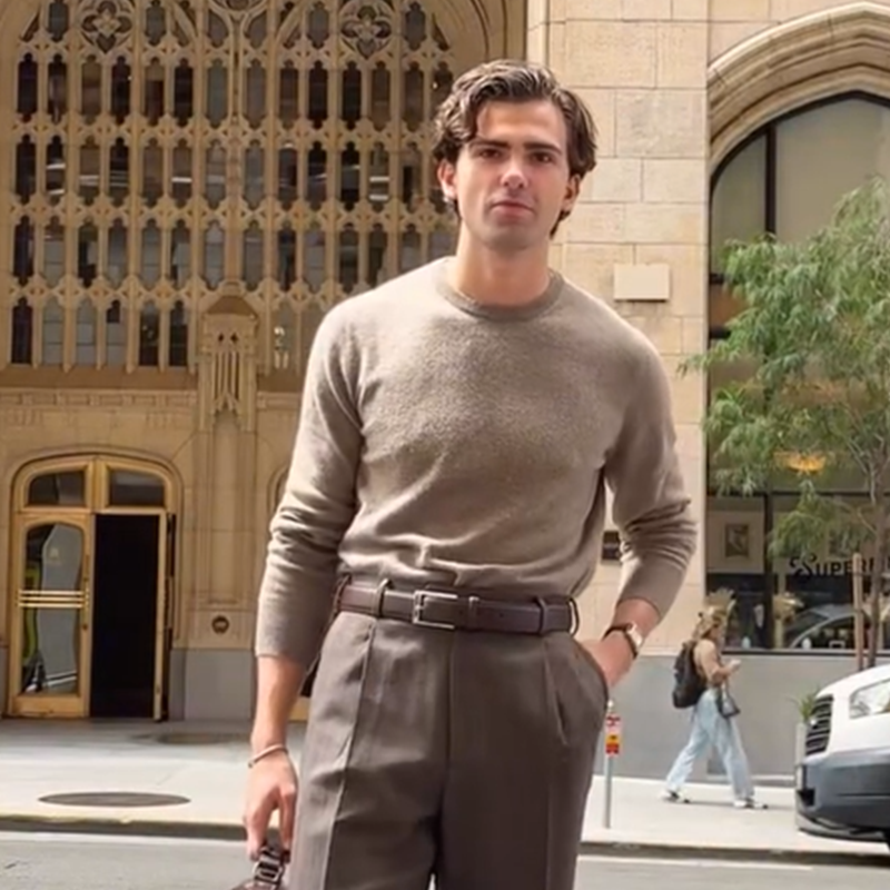 Men's Fall and Winter Essential Crewneck Sweater, Comfortable Tencel Wool Blend Knit, Machine Washable, Casual Crew Neck Pullover