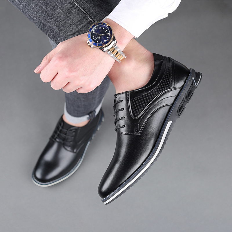 Oxford Derby Shoes For Men - British-Inspired Business Casual Leather Shoes
