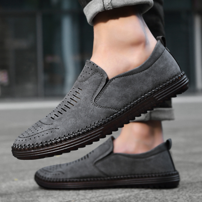 Men's Breathable Casual Derby Shoes, Lightweight Comfort, For Office & Daily Wear