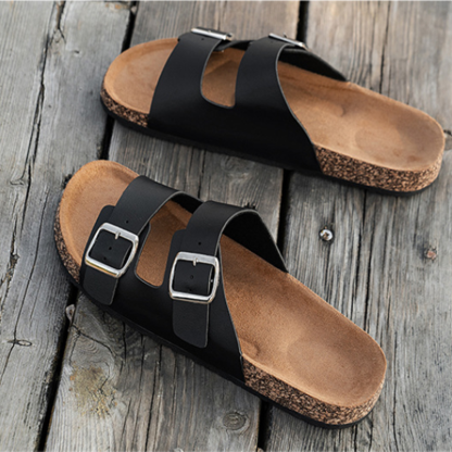 Men's Classic Cork Beach Slippers - Non-slip Comfort