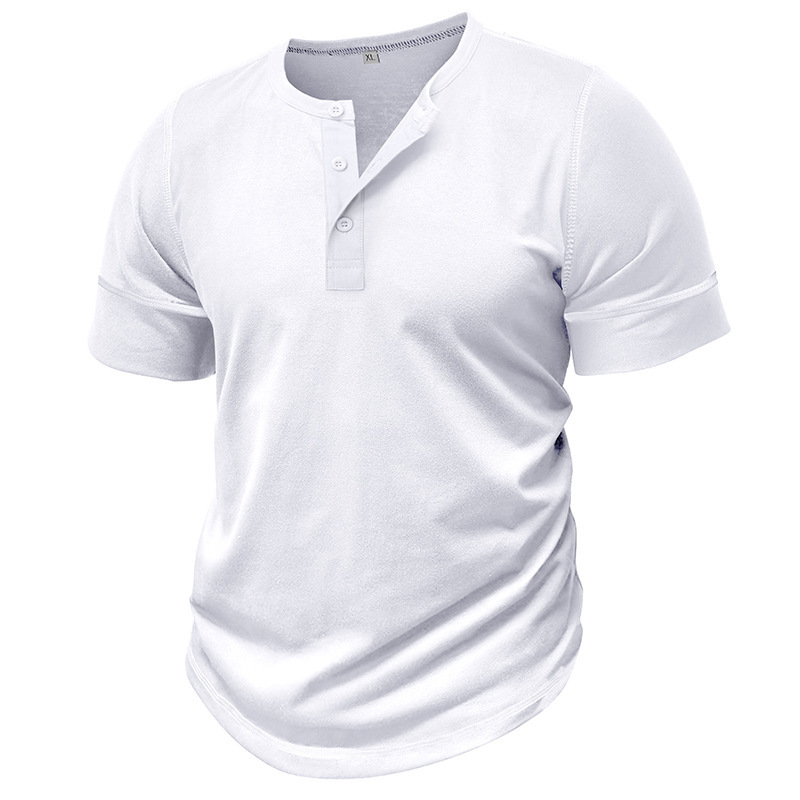 Muscle Henley Breathable Unisex Henley Unique Colorblock Design Everyday Essentia