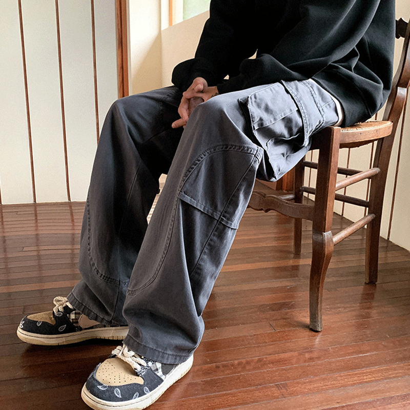 Men's Relaxed-Fit Casual Cargo Pants, Classic Workwear Tactical Pants with Multiple Pockets, Men's Everyday Essential Cargo Pants