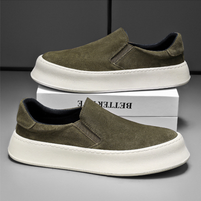2025 Premium Suede Slip-On Loafers for Men, Men's Ultra-Light Slip-On Sneakers, Casual Suede Driving Shoes for Men, Lightweight Minimalist Comfort Shoes