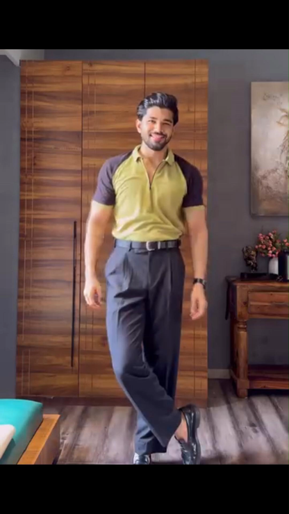 Premium Men's Zip-Up Polo Shirt | 100% Cotton Modern Casual & Athletic Top | Versatile Half-Zip Design For Gym, Office, Streetwear 