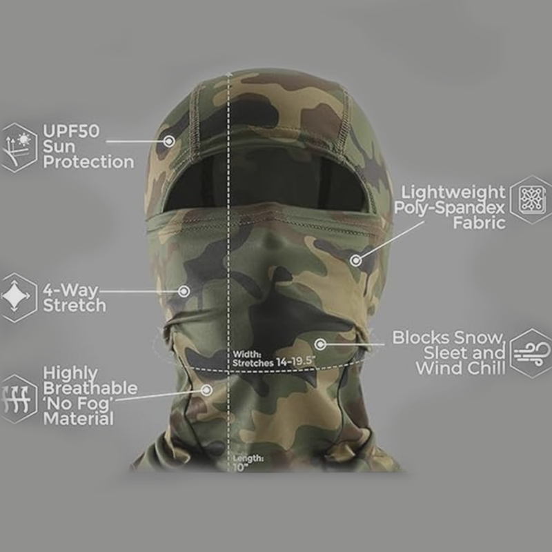 6-in-1 Camo Balaclava Mask