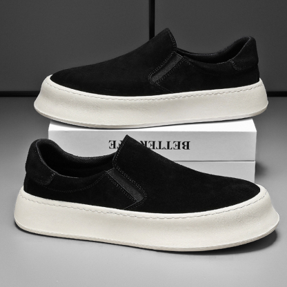 2025 Premium Suede Slip-On Loafers for Men, Men's Ultra-Light Slip-On Sneakers, Casual Suede Driving Shoes for Men, Lightweight Minimalist Comfort Shoes