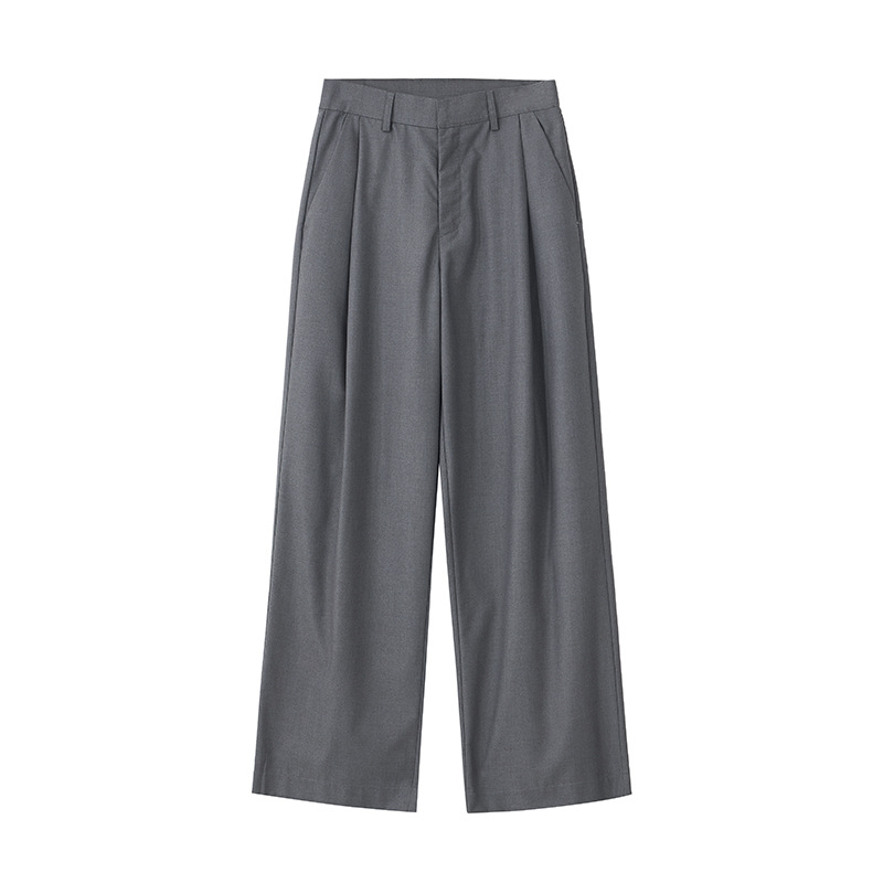 Men's Baggy Wide Leg Trousers, Deconstructed Design with Draping Fit, Business Casual Loose Fit Dress Pants