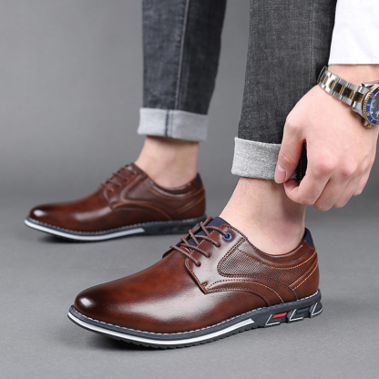 Oxford Derby Shoes For Men - British-Inspired Business Casual Leather Shoes