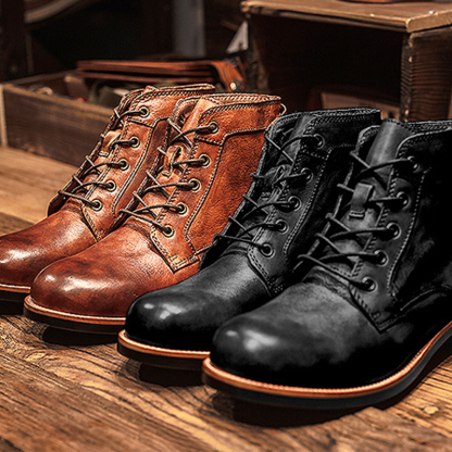 Amekaji Men's Martin Boots-Rugged Workwear, Motorcycle, Vintage Military Style Men's Boots