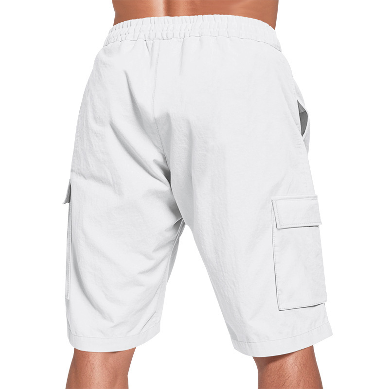 Men's Linen Multi-Pocket Cargo Shorts