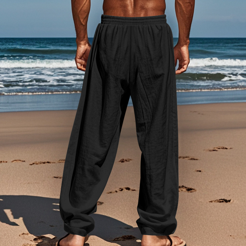 Men's Summer Cotton Linen Breathable Casual Pants