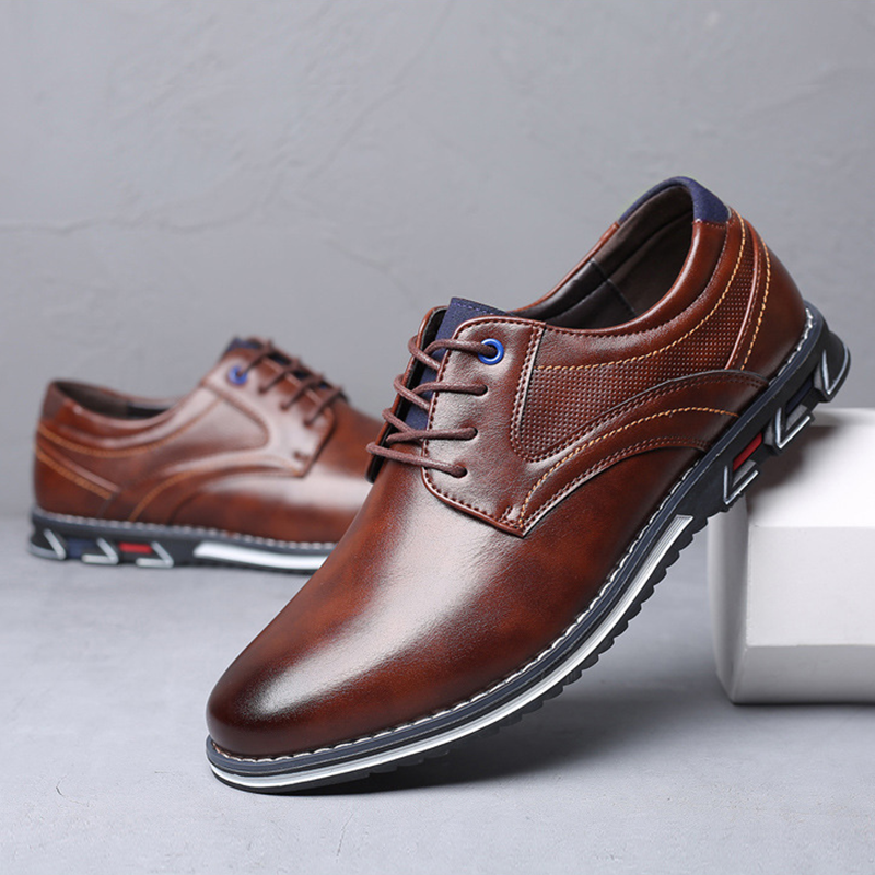 Oxford Derby Shoes For Men - British-Inspired Business Casual Leather Shoes