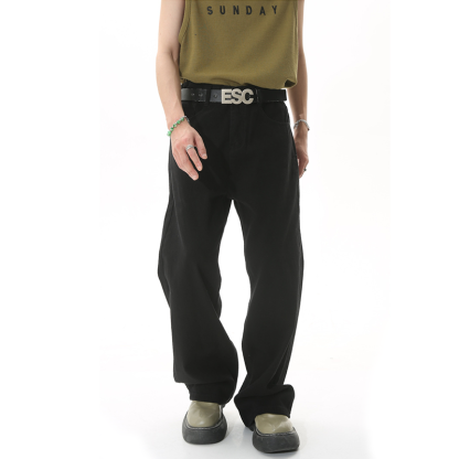 Men's Straight Loose Minimalist Jeans