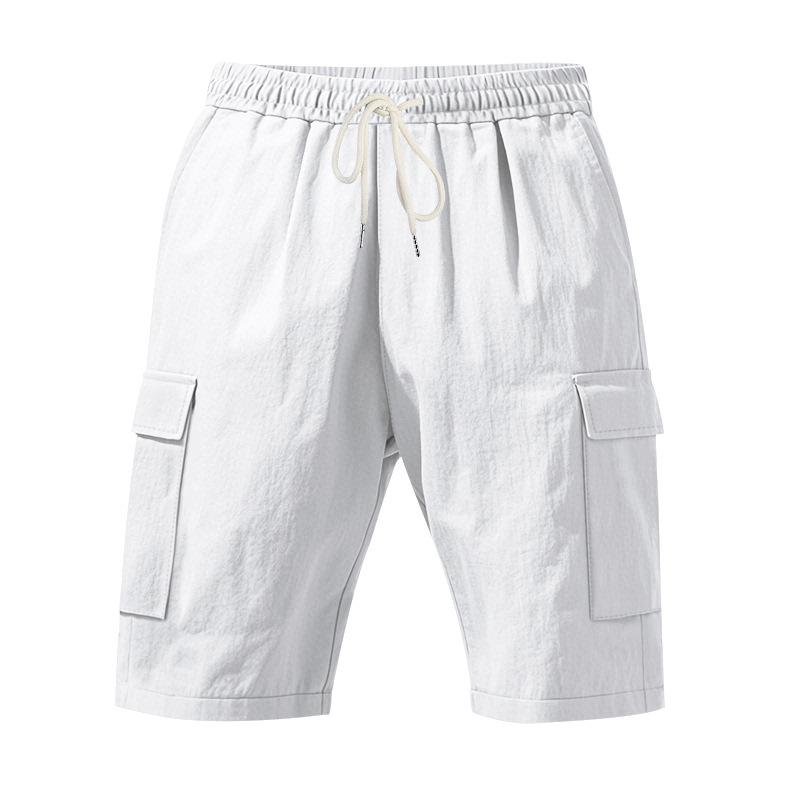 Men's Linen Multi-Pocket Cargo Shorts