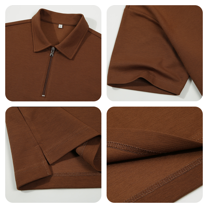 Men's Half Zip Polo Shirt, Short Sleeve Casual Top with Collar, Premium Comfort & Style