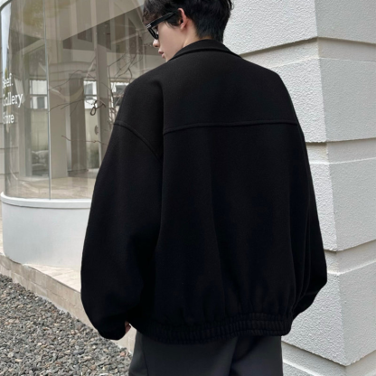 Men's Vintage Tweed Jacket, Relaxed Fit Notch Lapel Fall Outerwear