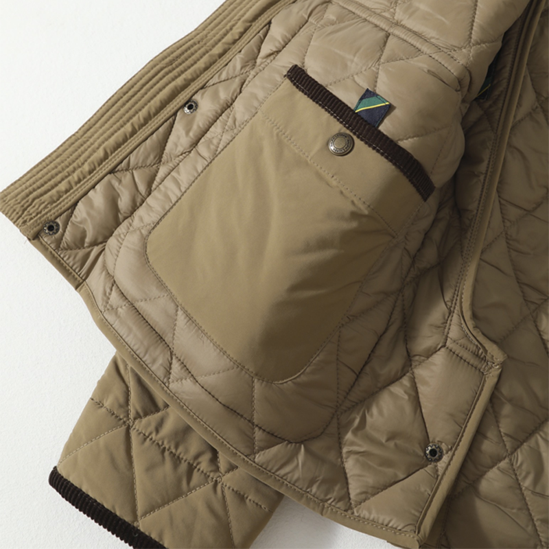 Men's Quilted Workwear Jacket, Classic Old Money Style Winter Coat