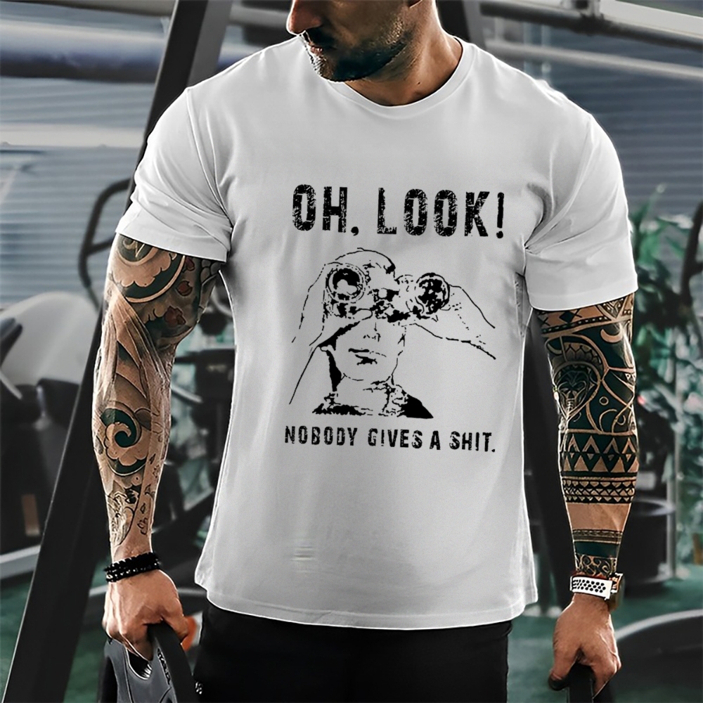 OH LOOK! Nobody Gives A Shit Cotton T-shirt