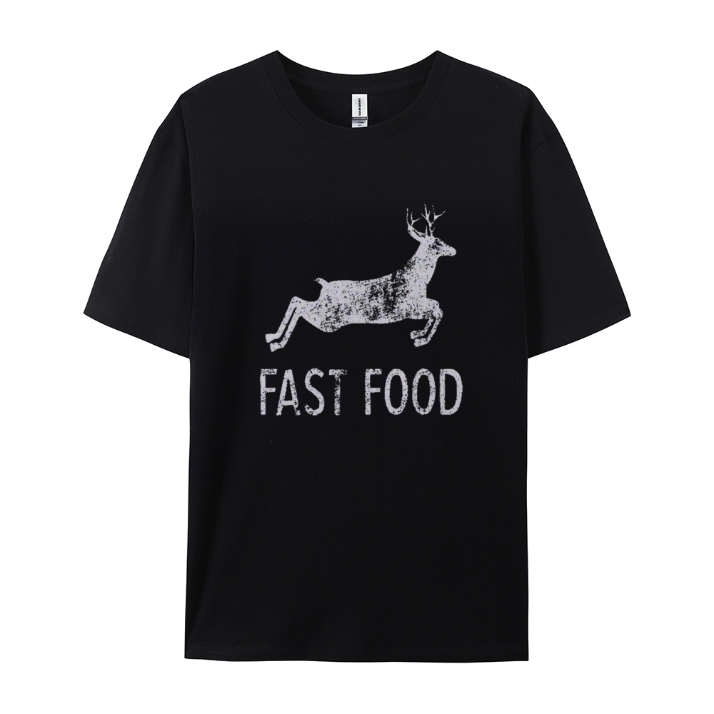 Fast Food Funny Men Hunting Cotton T-shirt