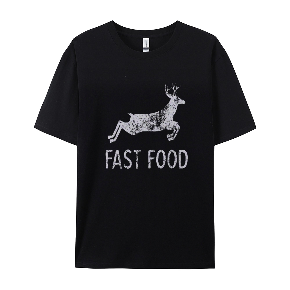 Fast Food Funny Men Hunting Cotton T-shirt