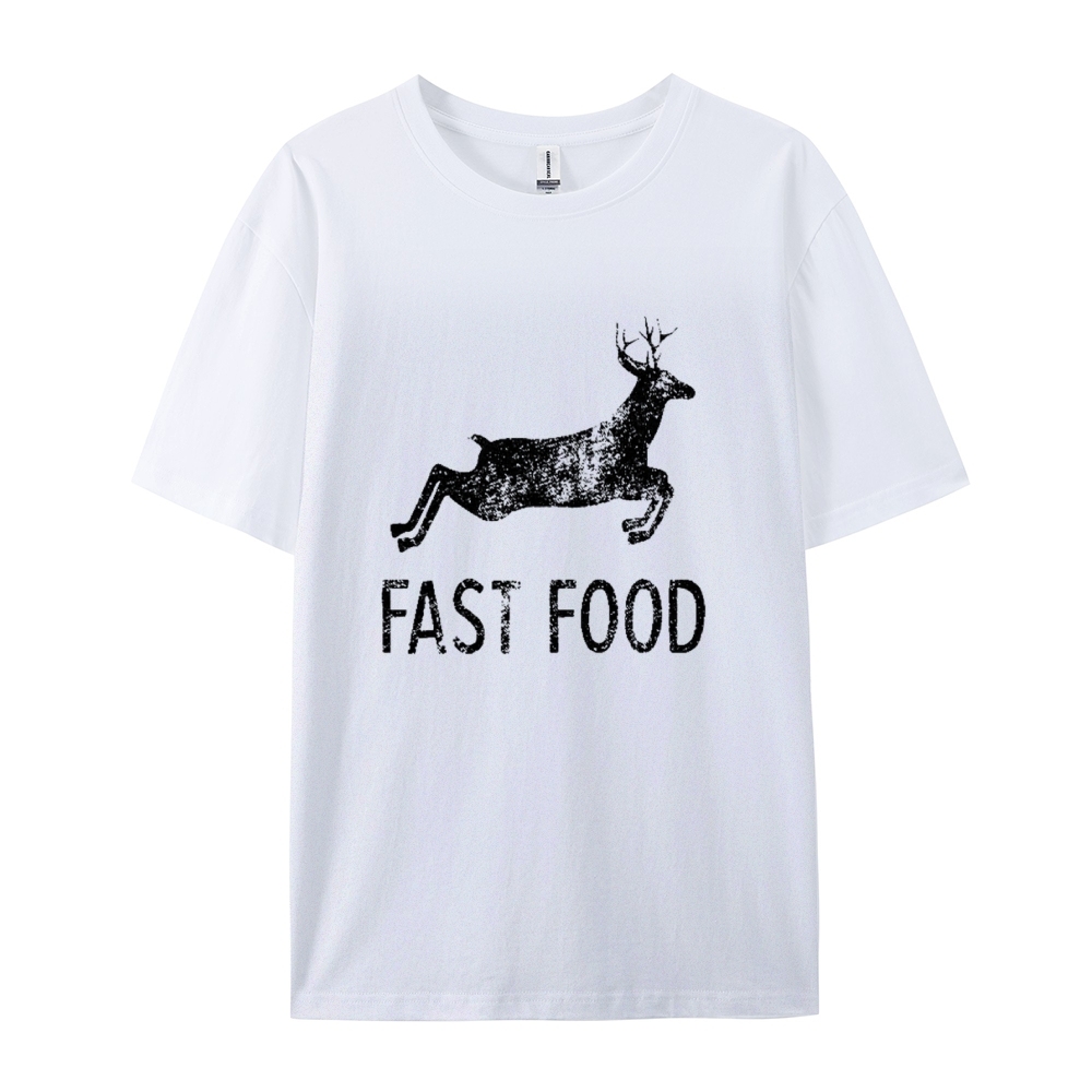 Fast Food Funny Men Hunting Cotton T-shirt
