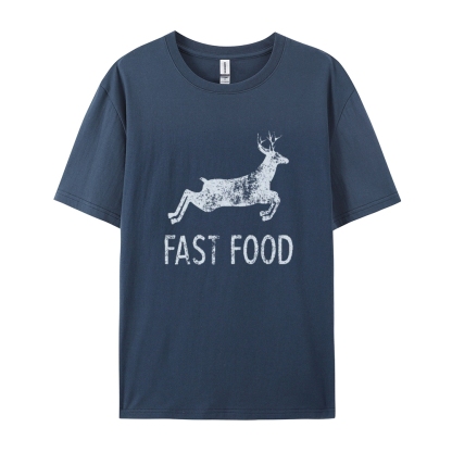Fast Food Funny Men Hunting Cotton T-shirt