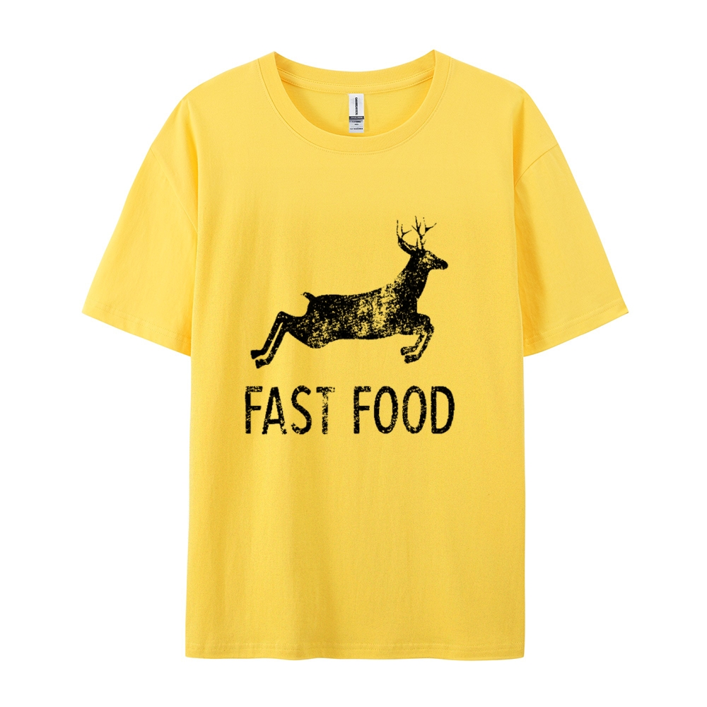 Fast Food Funny Men Hunting Cotton T-shirt