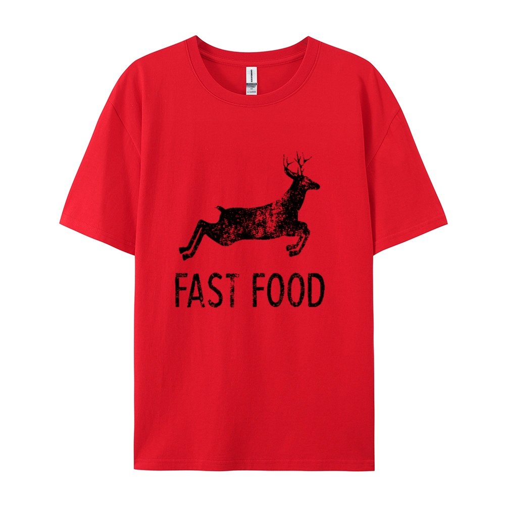 Fast Food Funny Men Hunting Cotton T-shirt