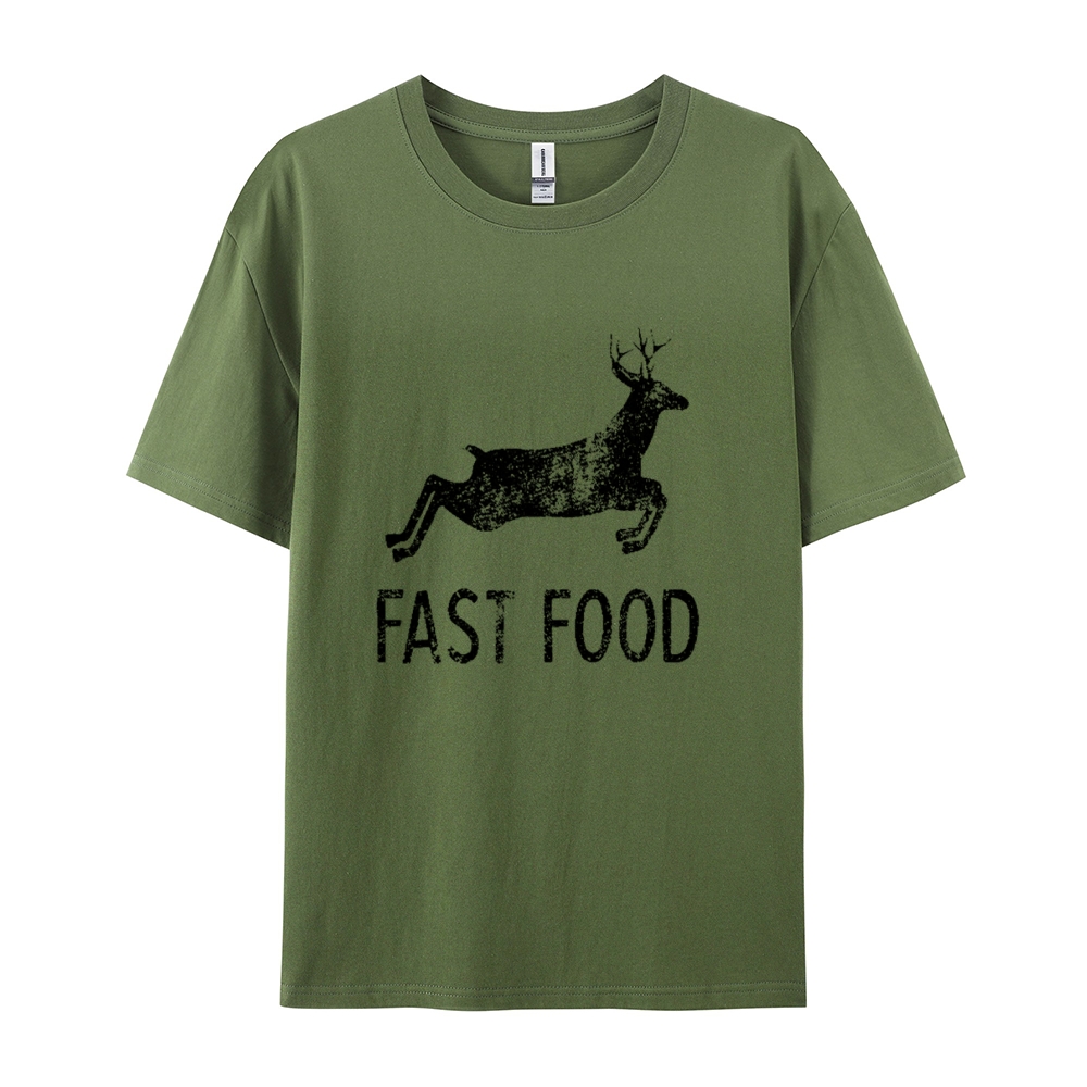 Fast Food Funny Men Hunting Cotton T-shirt