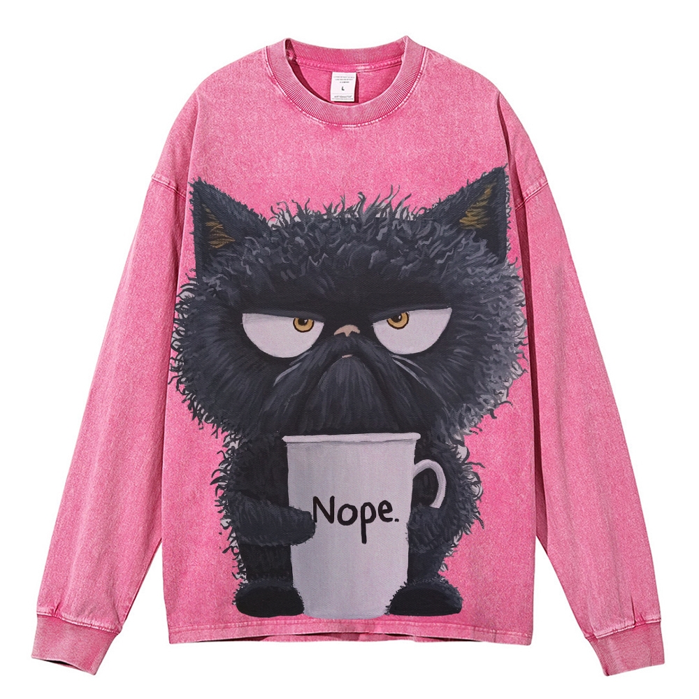 Funny Cat Art Print Long Sleeves