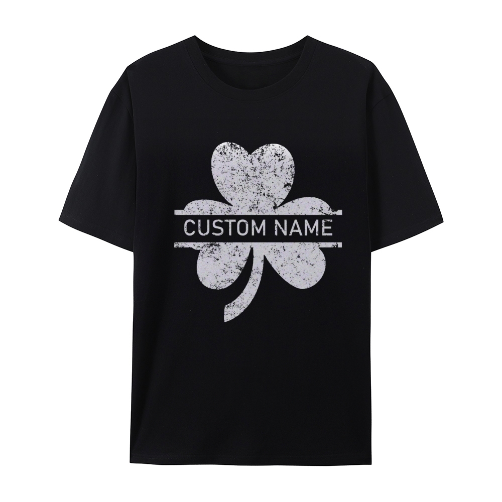 Custom St. Patrick's Vintage Luck T-Shirt,  Personalized Lucky Shamrock Shirt,  St Patty's Day Shirt,Limited Edition Irish Heritage Tee