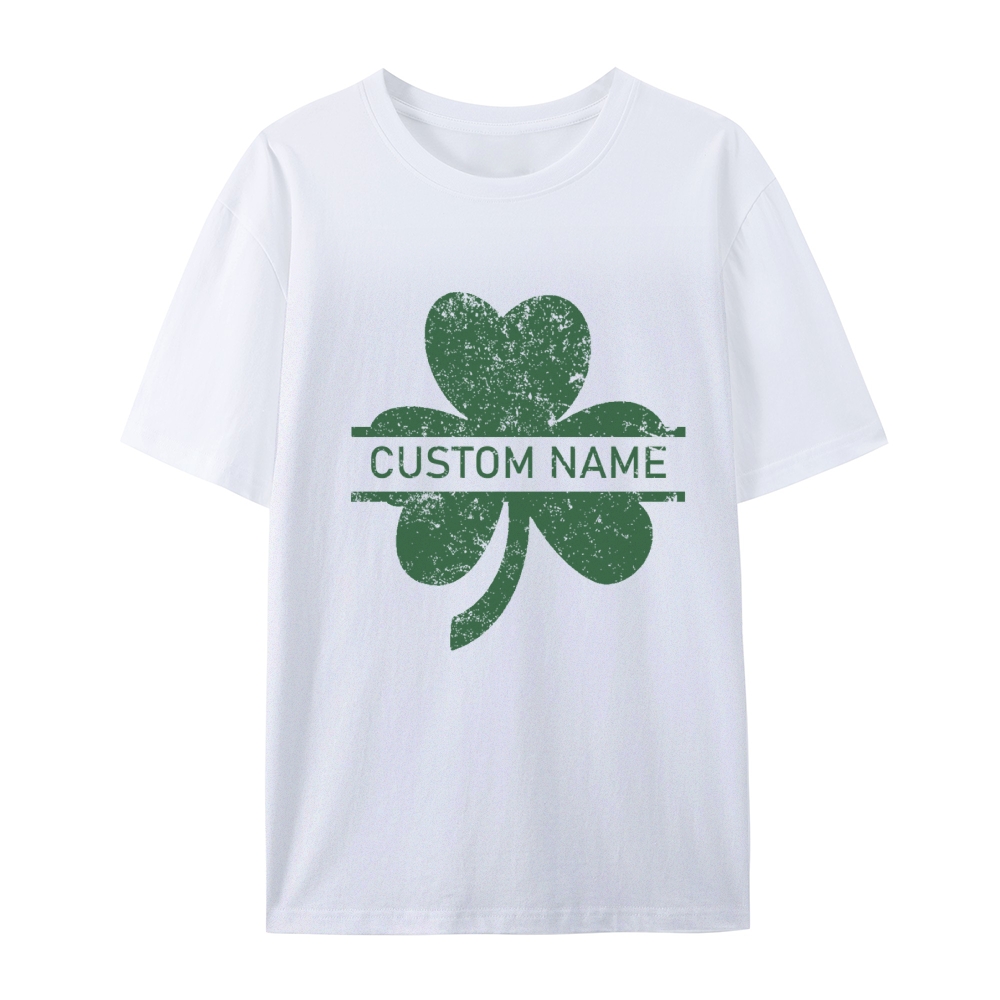 Custom St. Patrick's Vintage Luck T-Shirt,  Personalized Lucky Shamrock Shirt,  St Patty's Day Shirt,Limited Edition Irish Heritage Tee